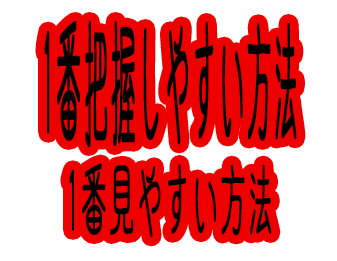 1番把握しやすい方法見やすい方法！！