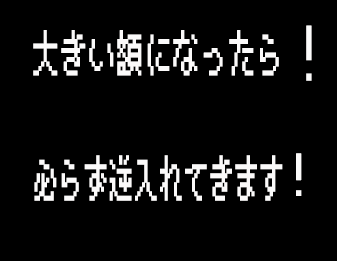 大きい額になったら！！必らず逆入れてきます！！！！！